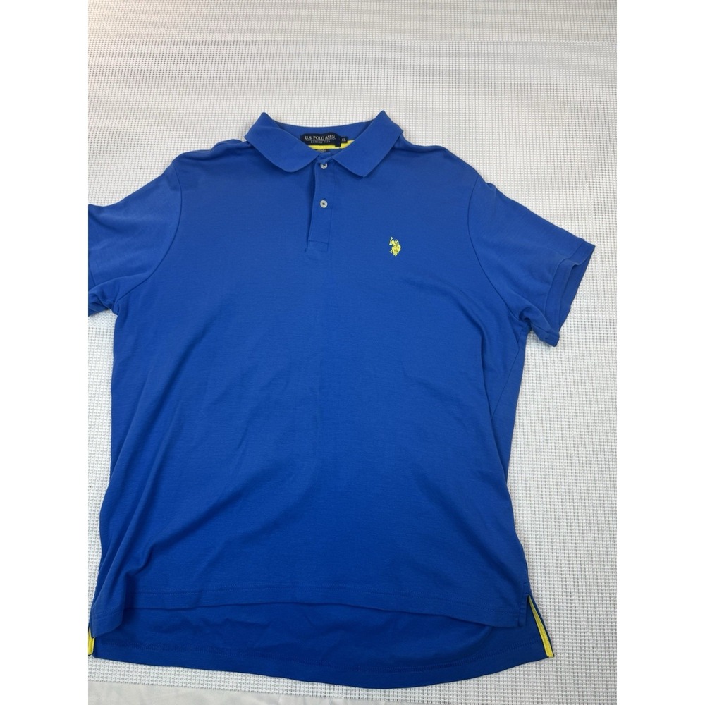 US Polo Assn Mens XL Blue Short Sleeve Cotton Classic Logo Polo Shirt